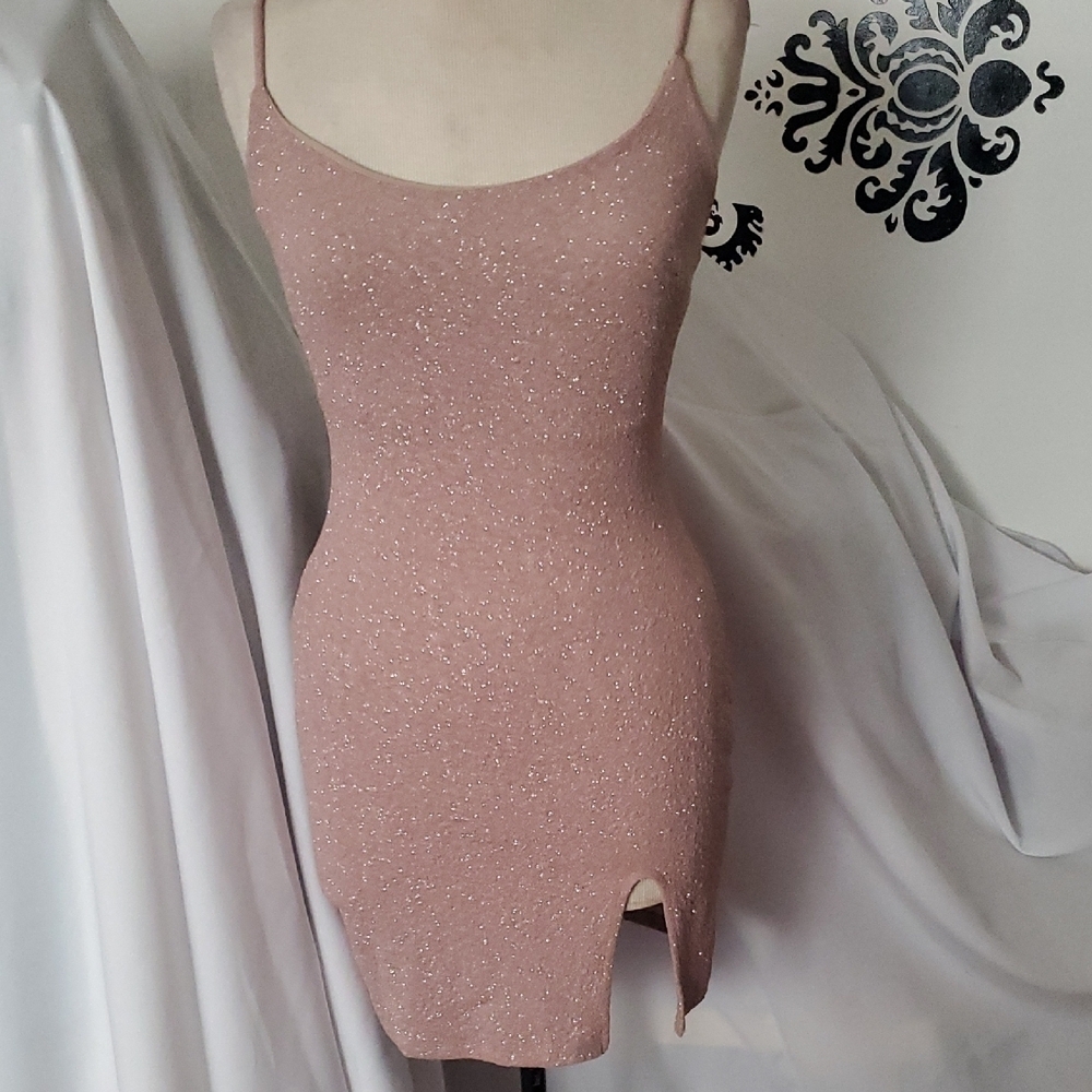 Windsor Pink Spaghetti Strap Bodycon Mini Dress